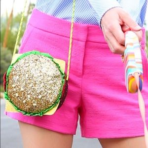 New! J.Crew Crewcuts glitter cheeseburger purse bag
